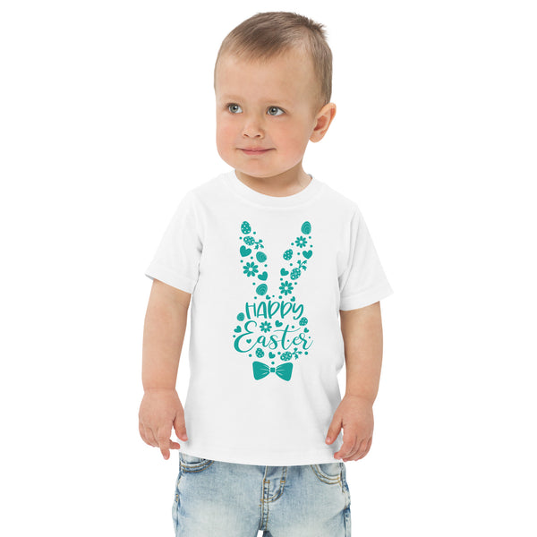 Camiseta de algodon para niños, Blanca, Coleccion pascua, Easter Bunny